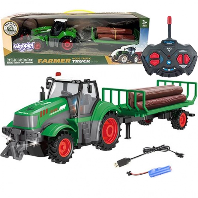 Tracteur avec remorque télécommandée 1:24