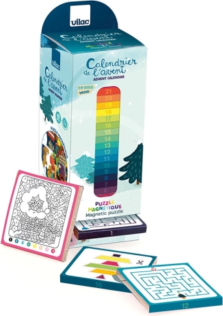 vilac calendrier de l’avent avec puzzle magnétique