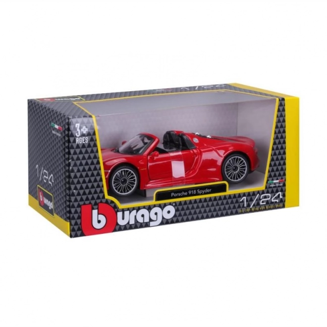 Voiture miniature en métal Porsche 918 Spyder rouge