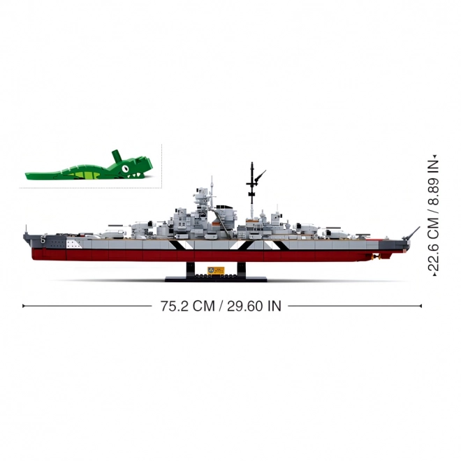 Sluban ModelBricks M38-B1102 Bateau de guerre Bismarck 2v1