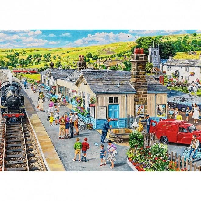 TREFL Puzzle Premium Plus Tea Time : Gare 1000 pièces