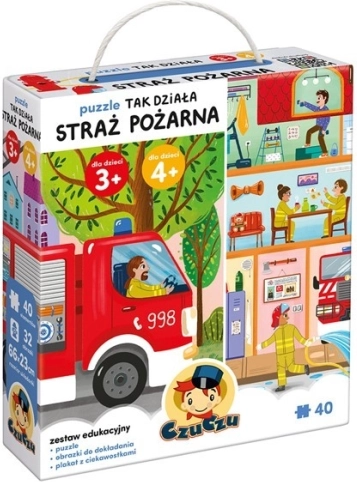 Puzzle Comment fonctionne une caserne de pompiers – kit éducatif pour préscolaires