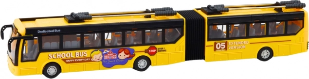Trolleybus scolaire articulé télécommandé 1:32 jaune