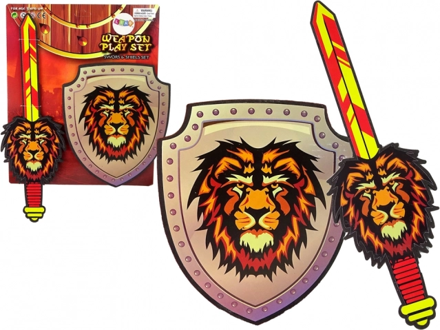 Set de chevalier en mousse EVA – épée et bouclier avec motif de lion