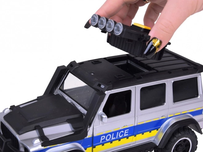 Voiture de police tout-terrain avec lumières et sons