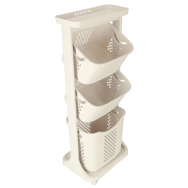 Organisateur roulant triple pour jouets et vêtements