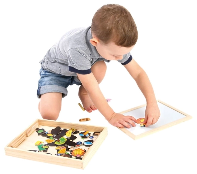 Bino Farma tableau magnétique avec puzzles - 102 pièces