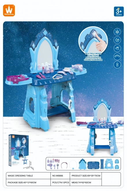 Coiffeuse interactive pour princesses avec accessoires