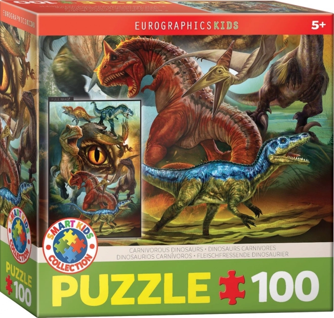 Puzzle dinosaures carnivores 100 pièces