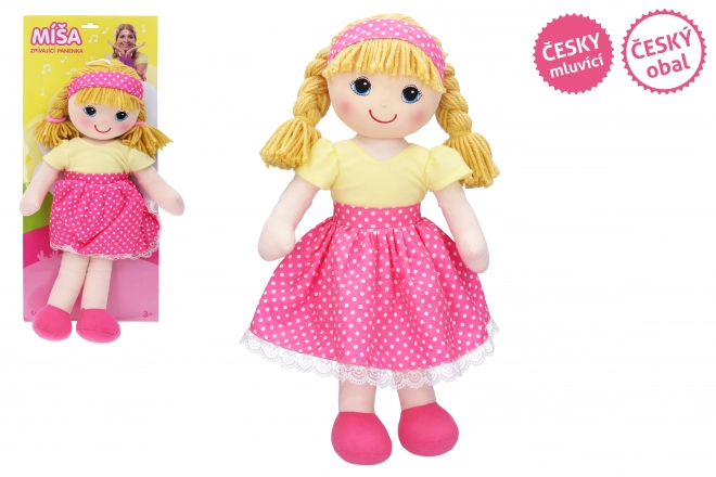 Poupée chantante en tissu Míša Růžičková 55 cm