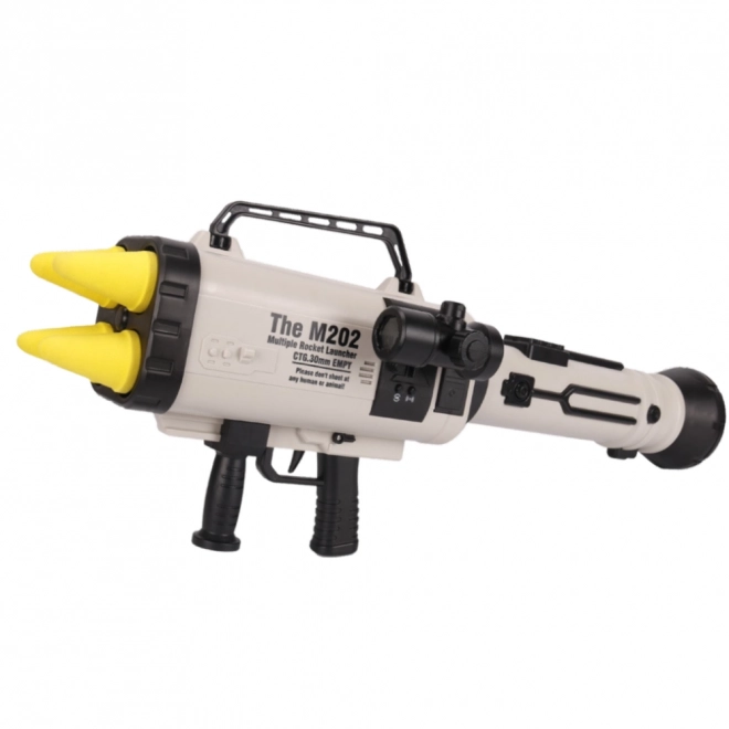 Grand lanceur de fusées avec projectiles en mousse 68 cm