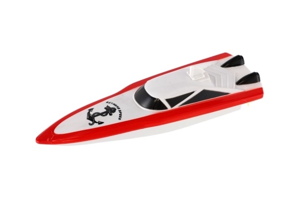 Bateau à moteur / bateau RC en plastique 19cm avec batterie+pack de recharge+USB 2,4Ghz dans une boîte 26x13x15cm