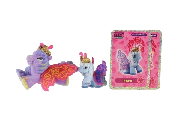 Figurines Filly Butterfly en peluche 2 pièces avec accessoires, assortiment de types sur carte 17x16,5cm