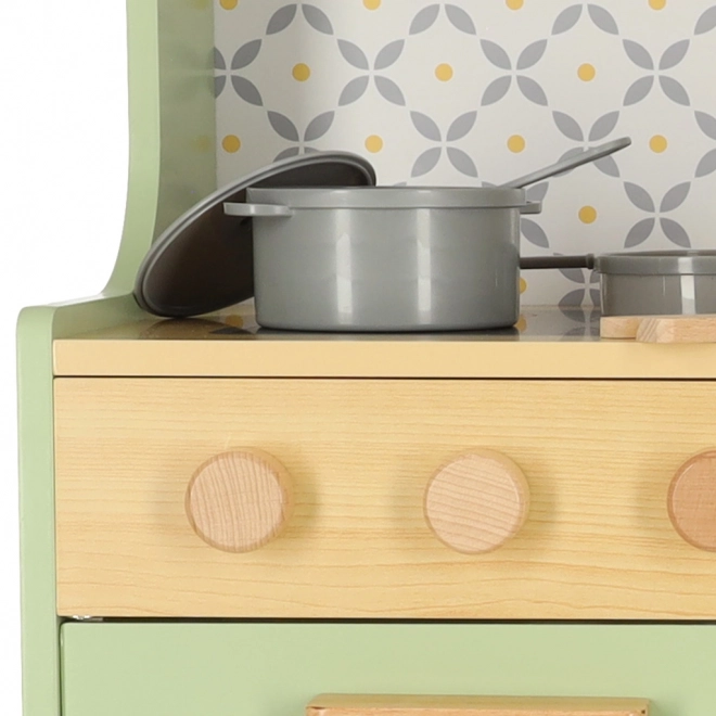 Cuisinière en bois MDF menthe pour enfants