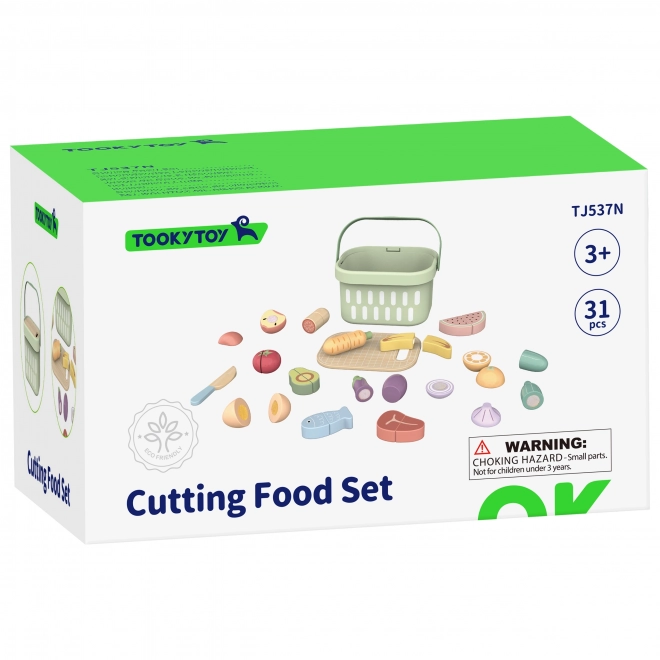 Set de découpe alimentaire en bois Tooky Toy