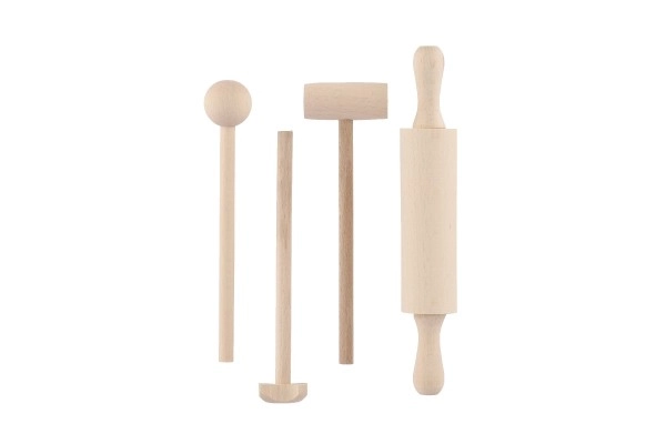 Planche à découper de cuisine, rouleau à pâtisserie, maillet en bois 20cm dans un sac