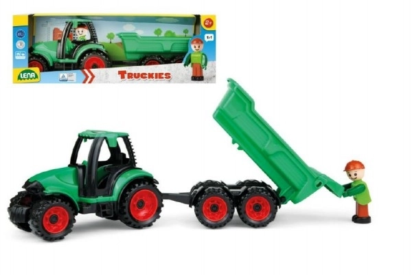 Auto Truckies tracteur avec remorque en plastique 32cm avec figurine en boîte 24m+