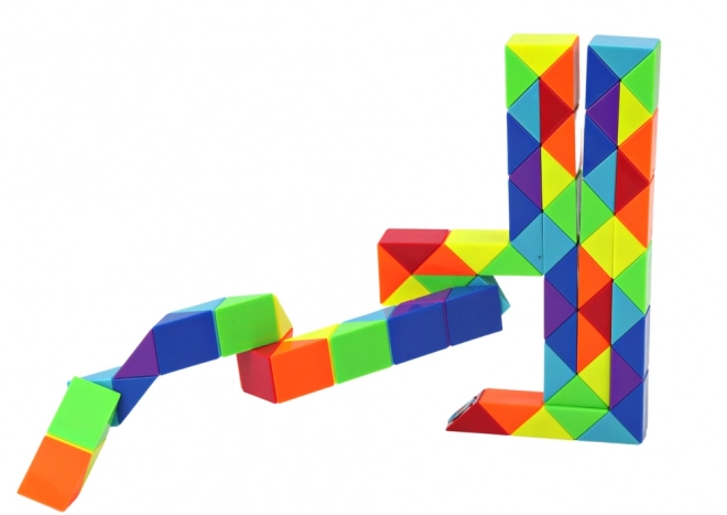 Jeu de puzzle Bloky Serpent éducatif coloré 72 pièces.