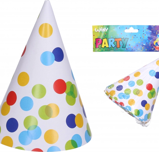 Chapeaux de fête à pois 15 cm