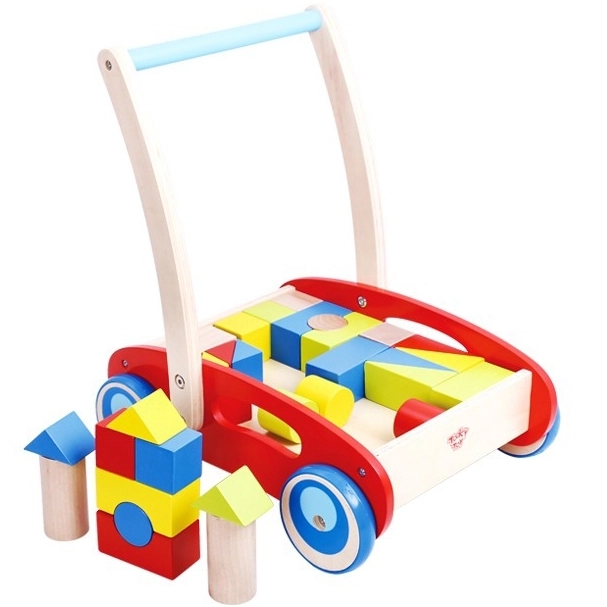 Marchette en bois avec cubes Tooky Toy