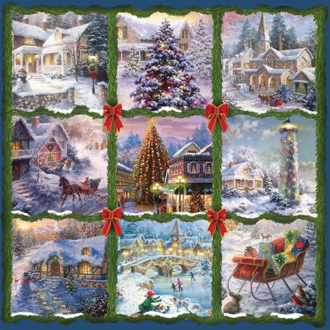 ALIPSON puzzle carré collage de Noël 1000 pièces