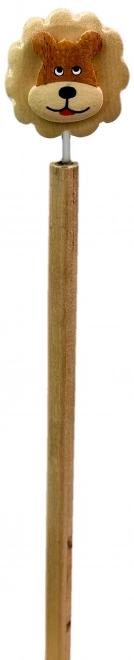 Crayon en Bois avec Tête de Lion