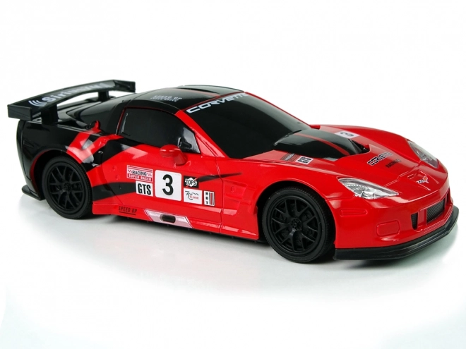 Voiture de sport R/C 1:24 Corvette C6.R rouge avec éclairage
