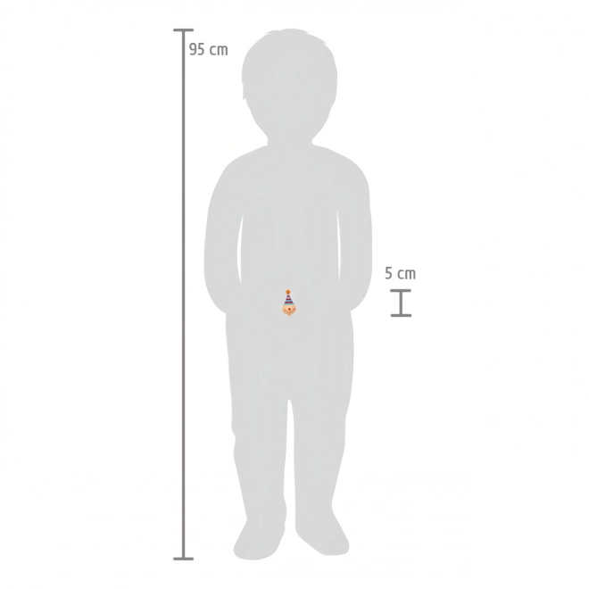 Toupie en bois Small Foot - clown