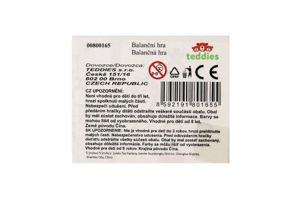 Jeu de balance mini Hercule en plastique 26 pièces 3 couleurs dans une boîte 21x19x3,5cm