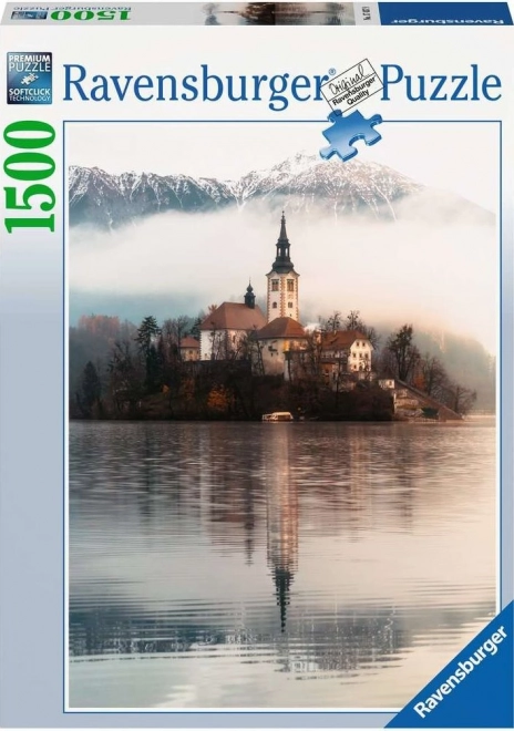 Puzzle Église sur le lac de Bled 1500 pièces
