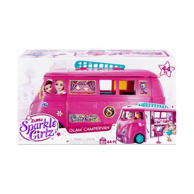 Camping-car rétro avec accessoires