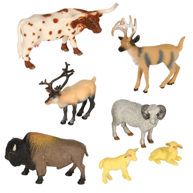 Animal world set de figurines d'animaux - ensemble de jeu 28 pcs
