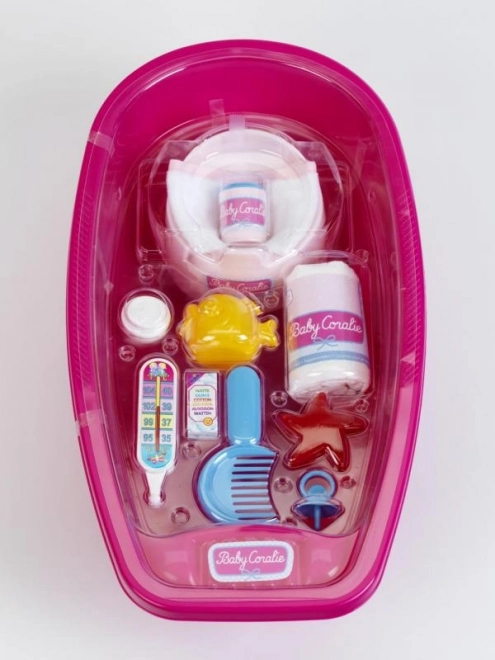 Grande baignoire avec accessoires pour poupées