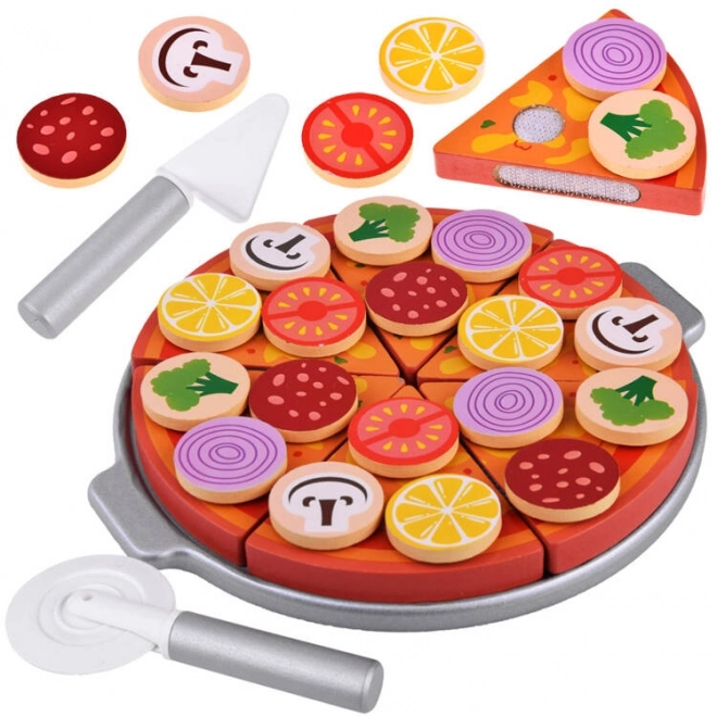 Pizza en bois à découper avec accessoires