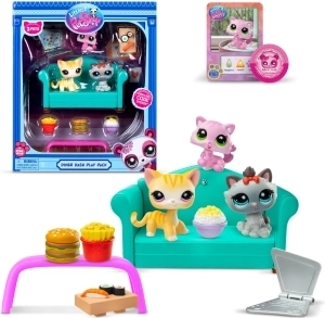 Littlest Pet Shop Set Dîner avec 3 Figurines