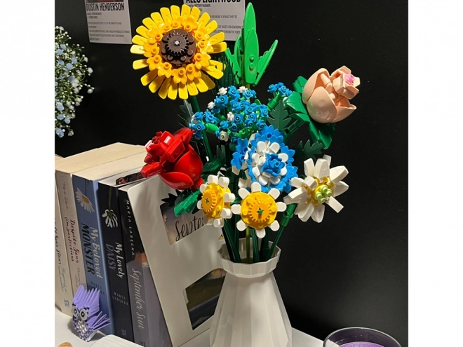 Kit de construction technique Fleurs des champs avec vase 618 pièces