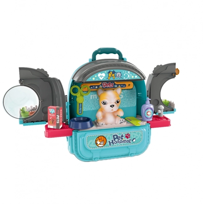 Woopie sac à dos vétérinaire avec maisonnettes et chien 3en1