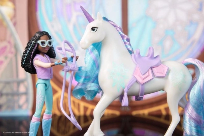 Figurines de l'académie des licornes 11 cm Layla et Glacier