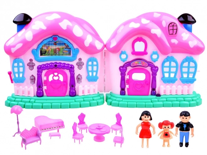 Maison magique pliable avec meubles