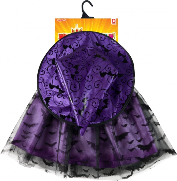 Jupe tutu vaporeuse avec motif chauves-souris