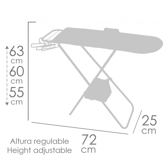 DeCuevas 53451 Planche à repasser pliante pour poupées GALA 2023