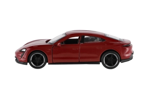 Auto Welly Porsche Taycan Turbo S métal/plastique 12cm 4 couleurs à rétrofriction 12pcs en boîte
