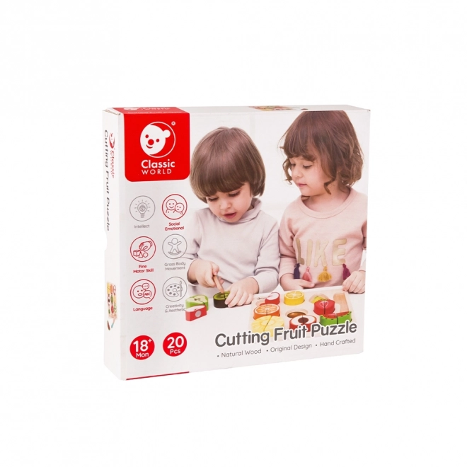 Classique Monde Fruits en Bois à Découper Montessori Ensemble