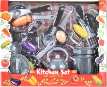 Set de vaisselle pour enfants avec accessoires et aliments
