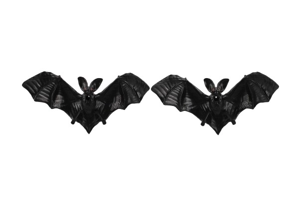 Chauve-souris 2pcs plastique 15cm dans un sachet