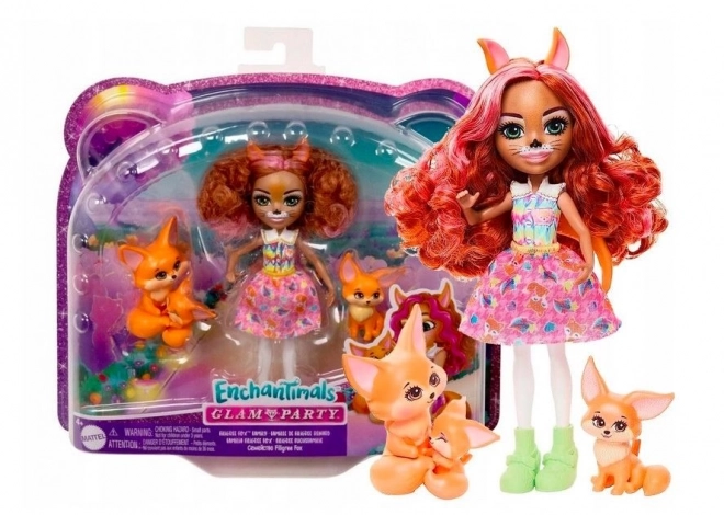 Enchantimals Filigree Fox avec sa famille de renards