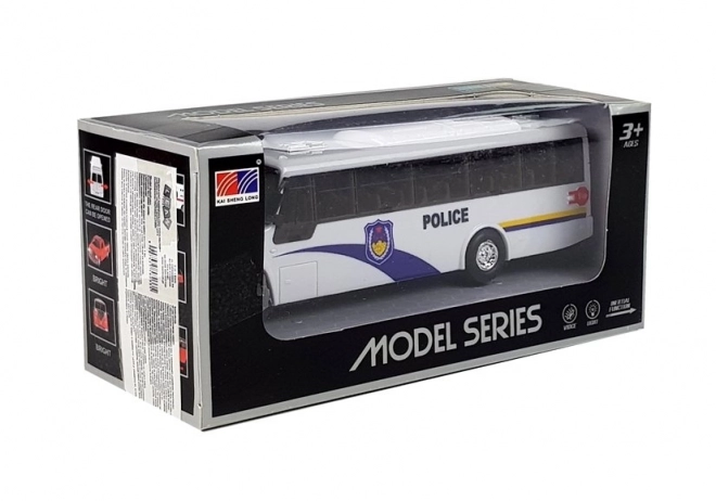 Modèle de bus de police Lumières blanches