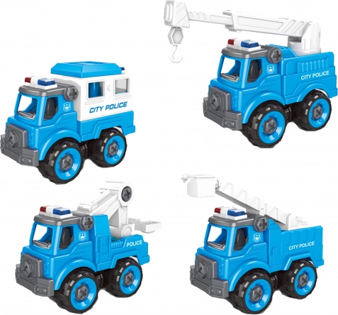 Petite voiture de police à visser 11 cm