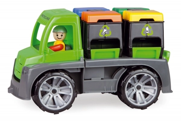 Auto Truxx avec conteneurs et figurine plastique 28 cm dans boîte 39x16x22 cm 24m+