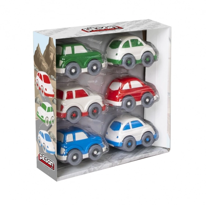 Petite voiture en plastique mini pour les tout-petits 6 pcs